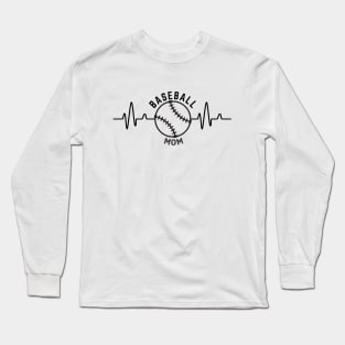 Heartbeat Baseball Mom Long Sleeve T-Shirt